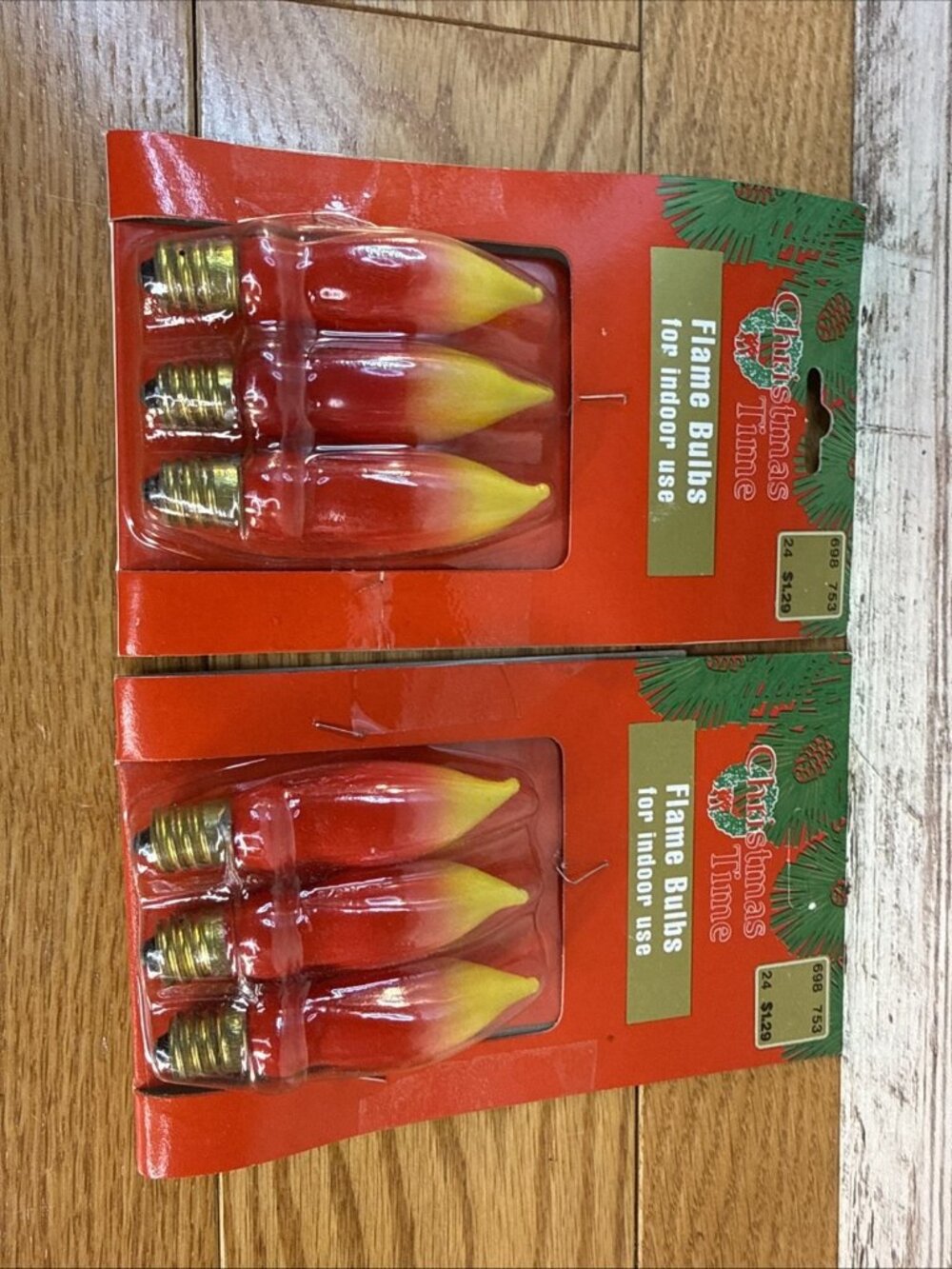 Lot Of 2 Flame Replacement Bulbs 3 ct 120v Red/Orange/Yellow Tested Working